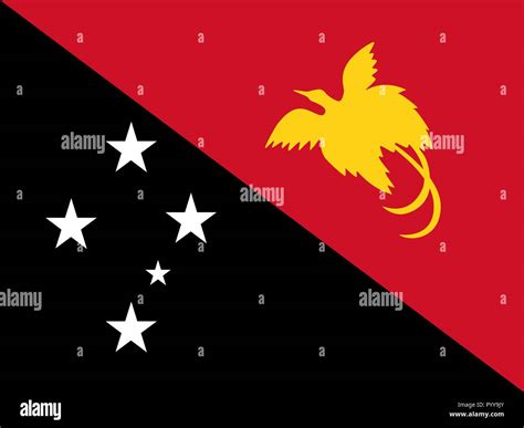 Simple flag of Papua New Guinea. Correct size, proportion, colors Stock Vector Image & Art - Alamy