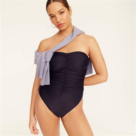 J Crew Swim New Jcrew Size Ruched Sweetheart Onepiece Swimsuit