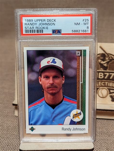 1989 UPPER DECK Randy Johnson 25 Star Rookie RC PSA8 NM MT Expos HOF