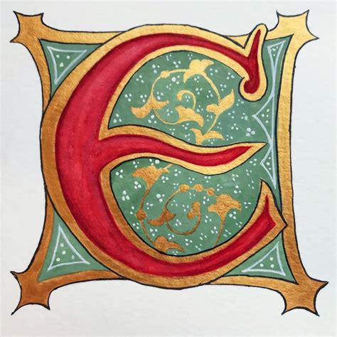 Illuminated Letter E” Lettering Letters Illuminatedletters