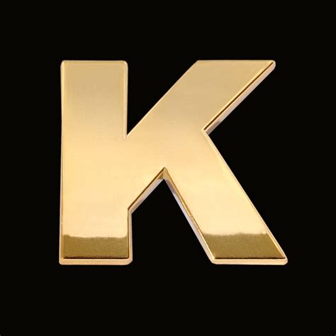 Gold Letter K 3cm Chrome Letter And Sign