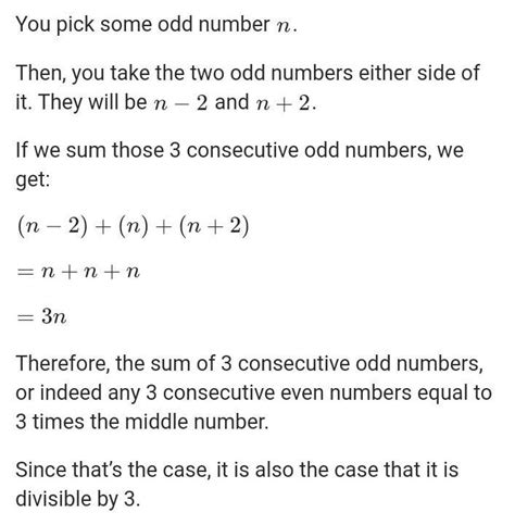 Prove That The Sum Of 3 Consecutive Odd Numbers Is Always A Multiple Of