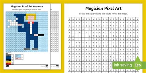 Free Magician Pixel Art Template L Insegnante Ha Fatto