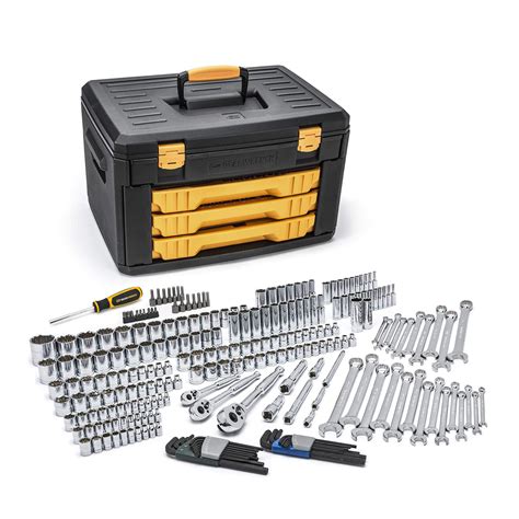 GEARWRENCH 239 Pc. Mechanics Tool Set in 3 Drawer Storage Box - 80942 ...