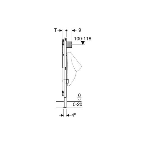 GEBERIT Duofix Montažni element za pisoar 112130 cm univerzalni