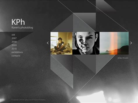 Мини блог для фотографа :: Behance