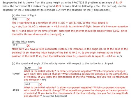 Solved GOAL Solve a two-dimensional kinematics problem with | Chegg.com 