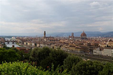 View of Florence from Piazzale Michelangelo Stock Photo - Image of ...