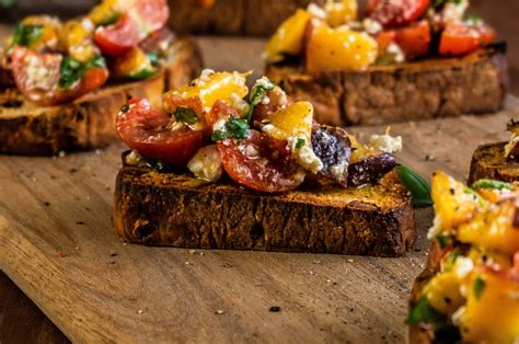 Peach And Tomato Bruschetta Life Lemons