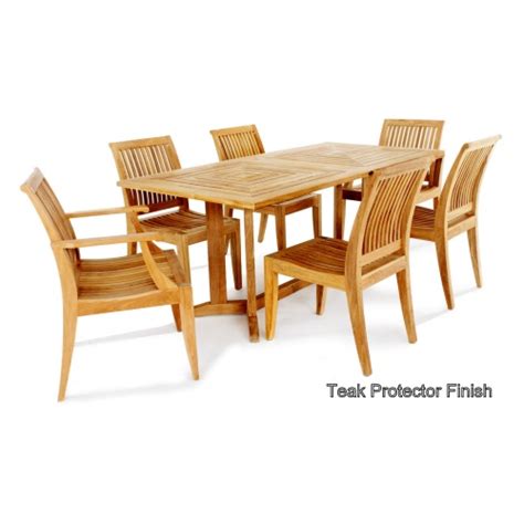 Pc Pyramid Rectangular Dining Set Westminster Teak