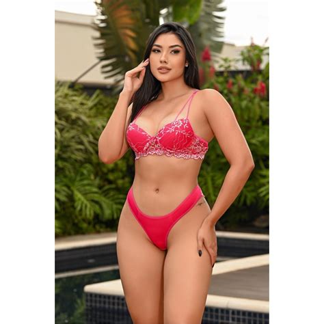 Conjunto Lingerie feminina Calcinha e Sutiã Alça Dupla para reforço