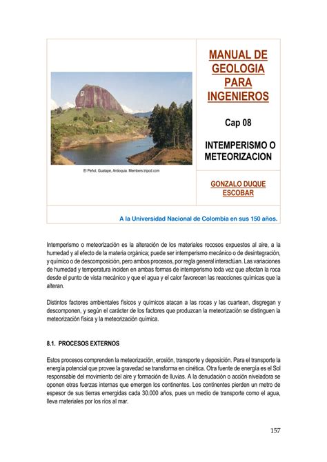 PDF Manual de geología Cap 08 Intemperismo o Meteorización