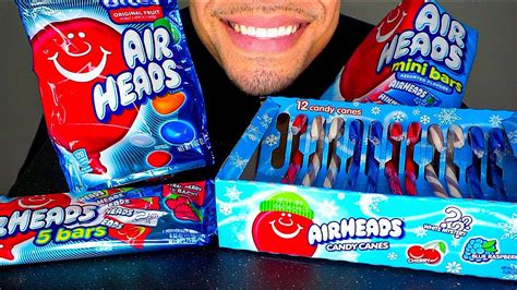 Airheads Candy Canes Bites Candy Filled Ropes Eating Mouth Sounds Commercial Review Asmr No