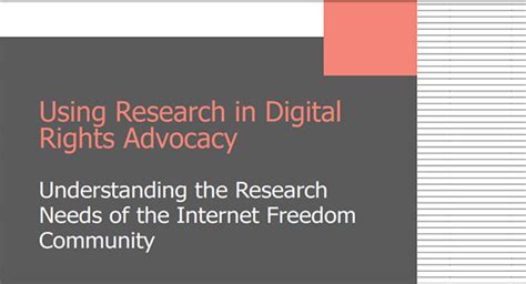 Understanding the Research Needs of the Internet Freedom Community: A ...