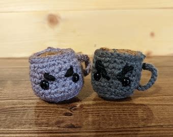 Crochet Angry Cups Etsy