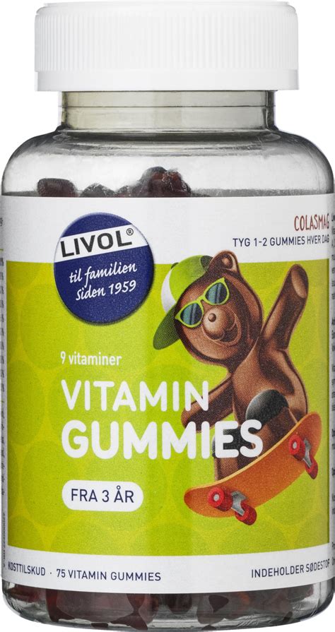 Livol Multi Vitaminbjørne vingummi med Colasmag 75 stk KOSTTILSKUD