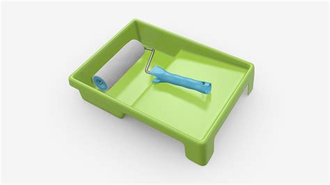 Paint Roller With Tray 02 Buy Royalty Free 3d Model By Hq3dmod Aivisastics [27cf842