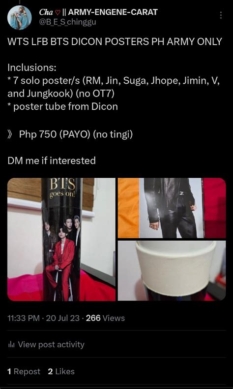 Bts Dicon Poster Set On Carousell