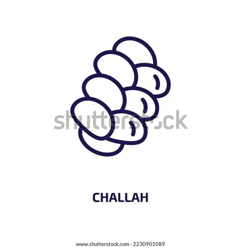 Challah Icon Religion Collection Thin Linear Stock Vector Royalty Free