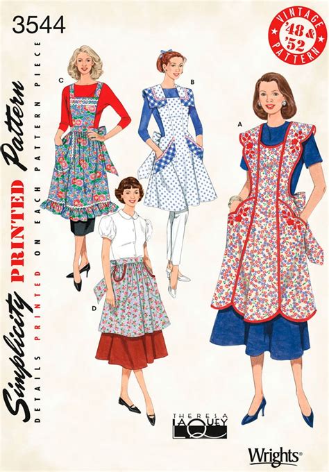 Simplicity Misses Size S L Aprons Pattern 1 Each