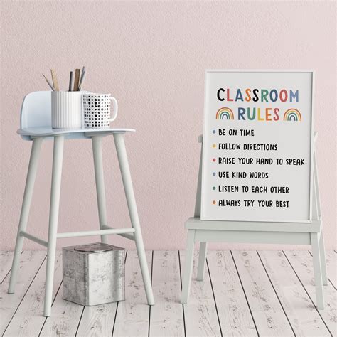 Classroom Rules Poster, Educational Wall Art, Classroom Decor Elementary, Learning Decor ...