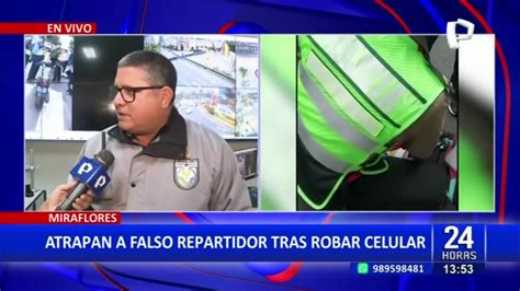 Miraflores Detienen A Falso Repartidor De Delivery Tras Robar Celular