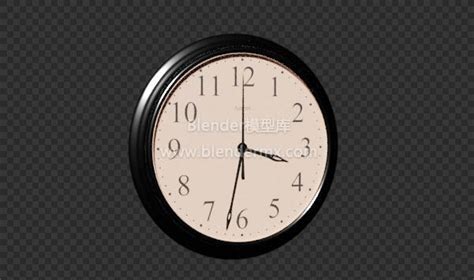 Blender 壁挂时钟3d模型素材资源下载 Blender模型库