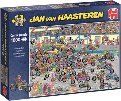 Jumbo Jan Van Haasteren Motorcycle Racing Stukjes Puzzel Bol