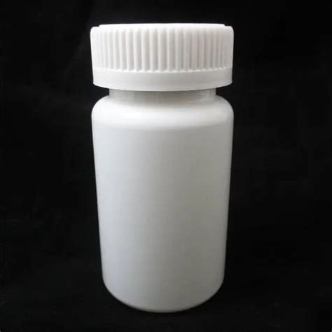 Screw Cap White Plastic Tablet Container Cylindrical Capacity 175 Ml