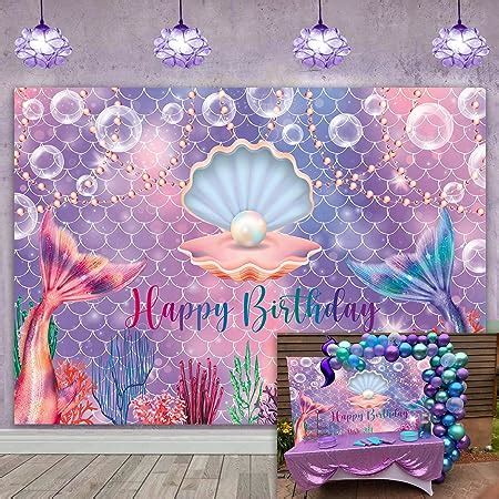 Amazon 7x5ft Pink Purple Mermaid Scales Backdrop Under The Sea