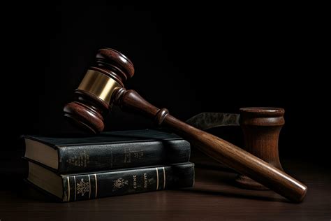 Wooden Gavel And Books On A Black Background Law Concept Legal Law