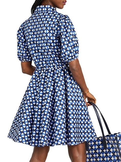 Shop Kate Spade New York Patio Tile Fit And Flare Shirtdress Saks Fifth