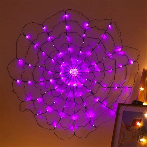 Halloween Spider Web Led Light Spider Web Light Decorations 96 Purple