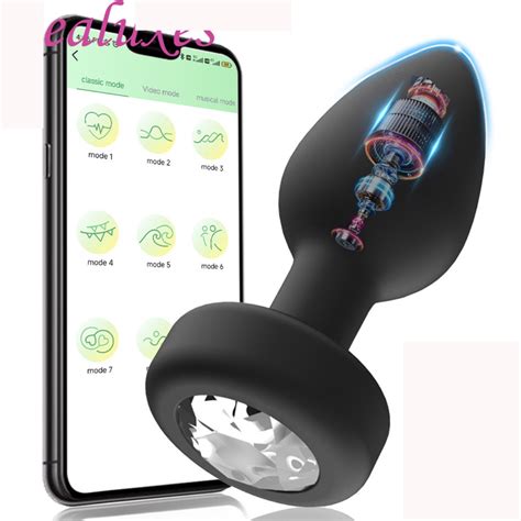 Plug Anal Vibrador Bluetooth Controle No Celular Modos De Vibra O