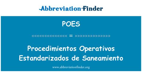 poes stands  procedimientos operativos estandarizados de saneamiento