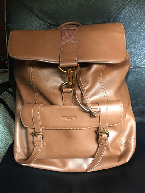 Coach Bleecker Leather Backpack Men S Fashion Bags Backpacks On