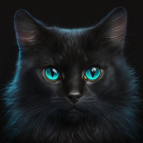 Black Cat Blue Eyes Wallpaper