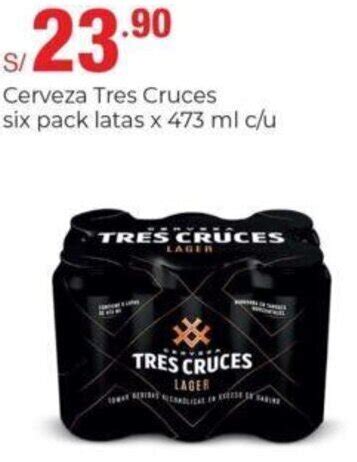 Cerveza Tres Cruces Six Pack Latas Ml C U Oferta En Metro