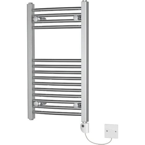 Warmehaus Curved Electric Heated Towel Rail Pre Filled Thermostatic