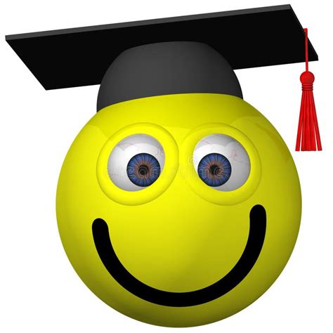 Smiley Con El Sombrero Y El Diploma De La Graduaci N Ilustraci N Del