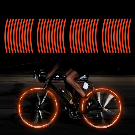 Amazon TOMALL 40pcs Reflective Wheel Rim Stripe Decal For Bicycle