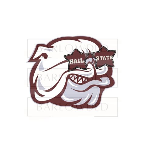 Mississippi State Mascot With Sunglasses Svg, Png, Jpg. Digital ...