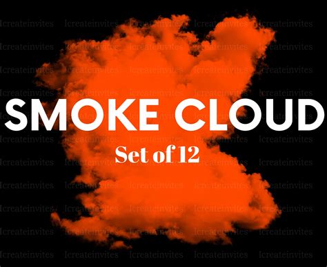 Smoke Cloud Png Transparent Background File Set of 12 - Etsy