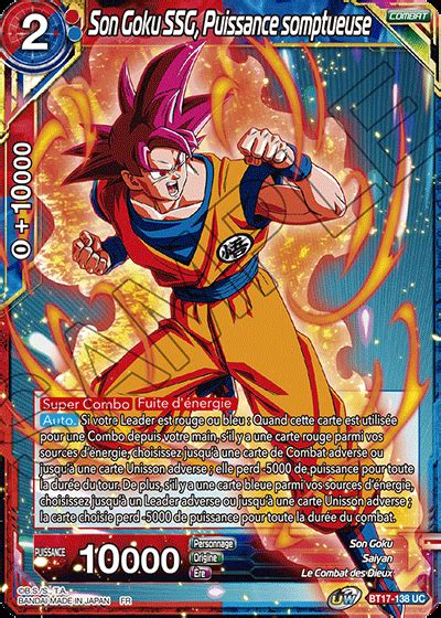 BT17 138 UC Son Goku SSG Puissance Somptueuse DBSCards Fr