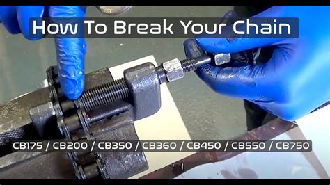 How To Break Cut Motorcycle Chain For Honda Cb350 Cb360 Cb450 Youtube