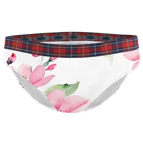 Brief Underwear Bikini Panties For Women Bikini Underwear M Pink Blooms Plant Flower Walmart