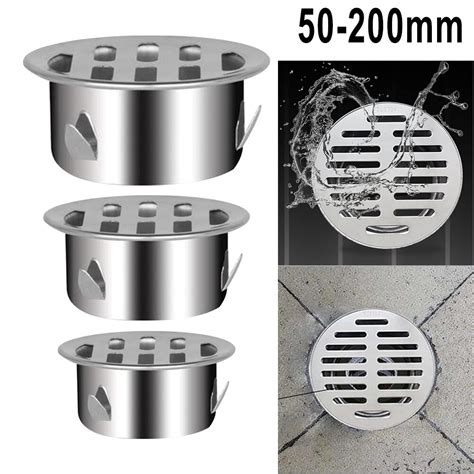 Sink Floor Drain Stainless Steel Thicken Drainage Roof Patio Round