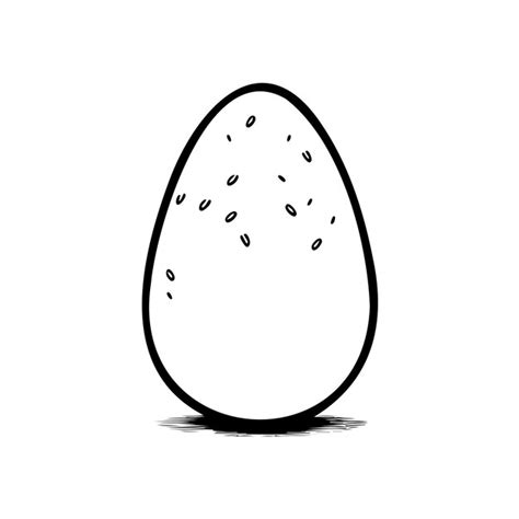 Icono De Huevo Dibujo A Mano Color Negro Lunes De Pascua Elemento