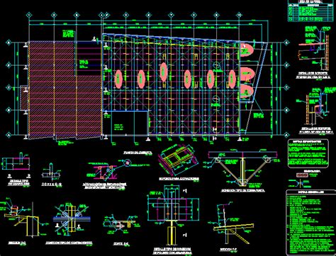 Cubierta Metalica Centro De Innovacion En AutoCAD Librería CAD