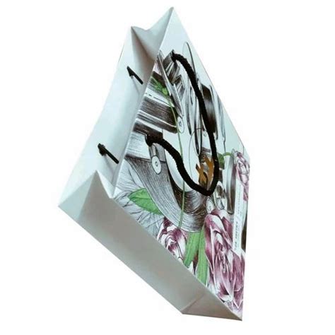 White Base Printed Paper Gift Bag For Gifting Gsm At Rs Piece